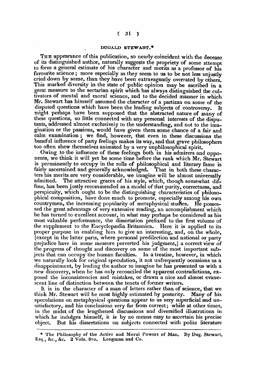 Monthly Repository (1806-1838) and Unitarian Chronicle (1832-1833): F Y, 1st edition: 31