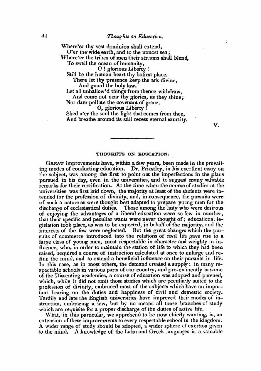 Monthly Repository (1806-1838) and Unitarian Chronicle (1832-1833): F Y, 1st edition - Untitled Article