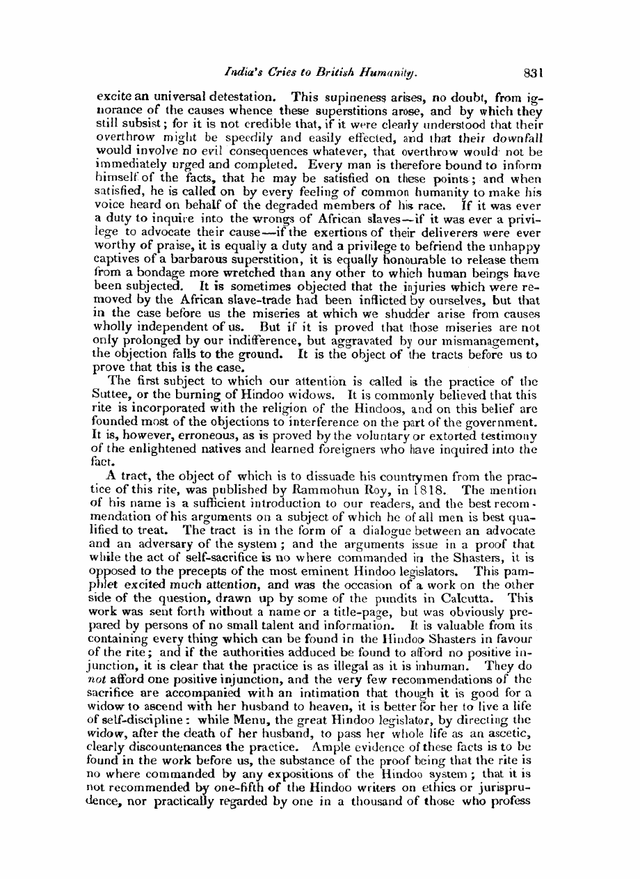 Monthly Repository (1806-1838) and Unitarian Chronicle (1832-1833): F Y, 1st edition - Untitled Article