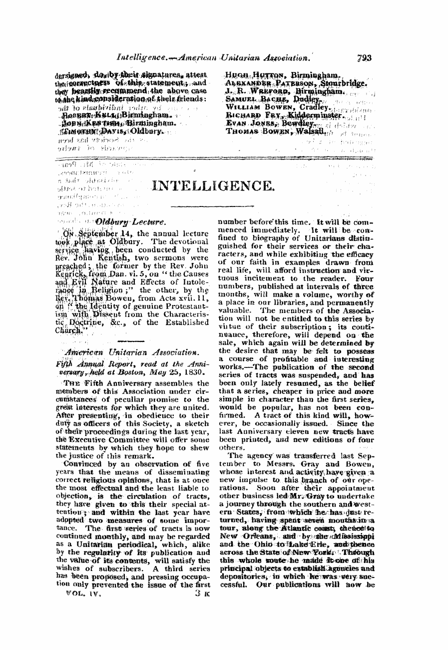 Monthly Repository (1806-1838) and Unitarian Chronicle (1832-1833): F Y, 1st edition - Untitled Article