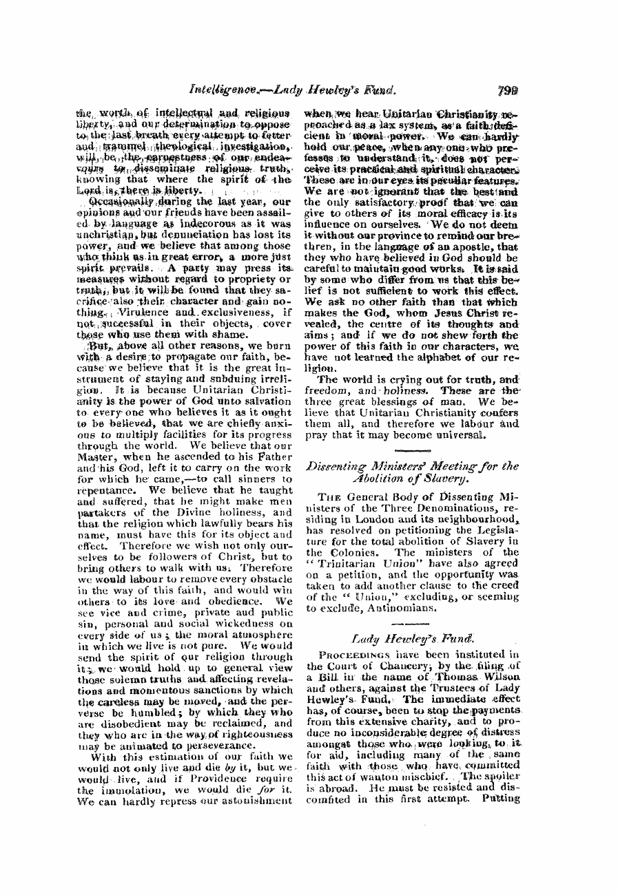 Monthly Repository (1806-1838) and Unitarian Chronicle (1832-1833): F Y, 1st edition - Untitled Article