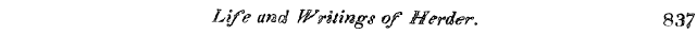 Life and Writings of Herder. 837