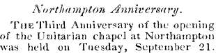 Northampton Anniversary. The Third Anniv...