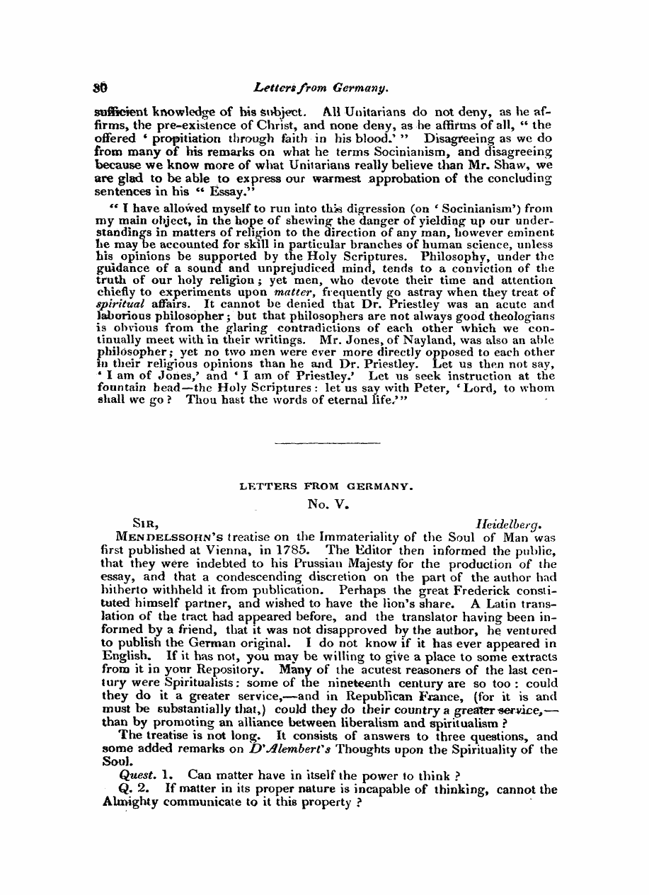 Monthly Repository (1806-1838) and Unitarian Chronicle (1832-1833): F Y, 1st edition - Untitled Article