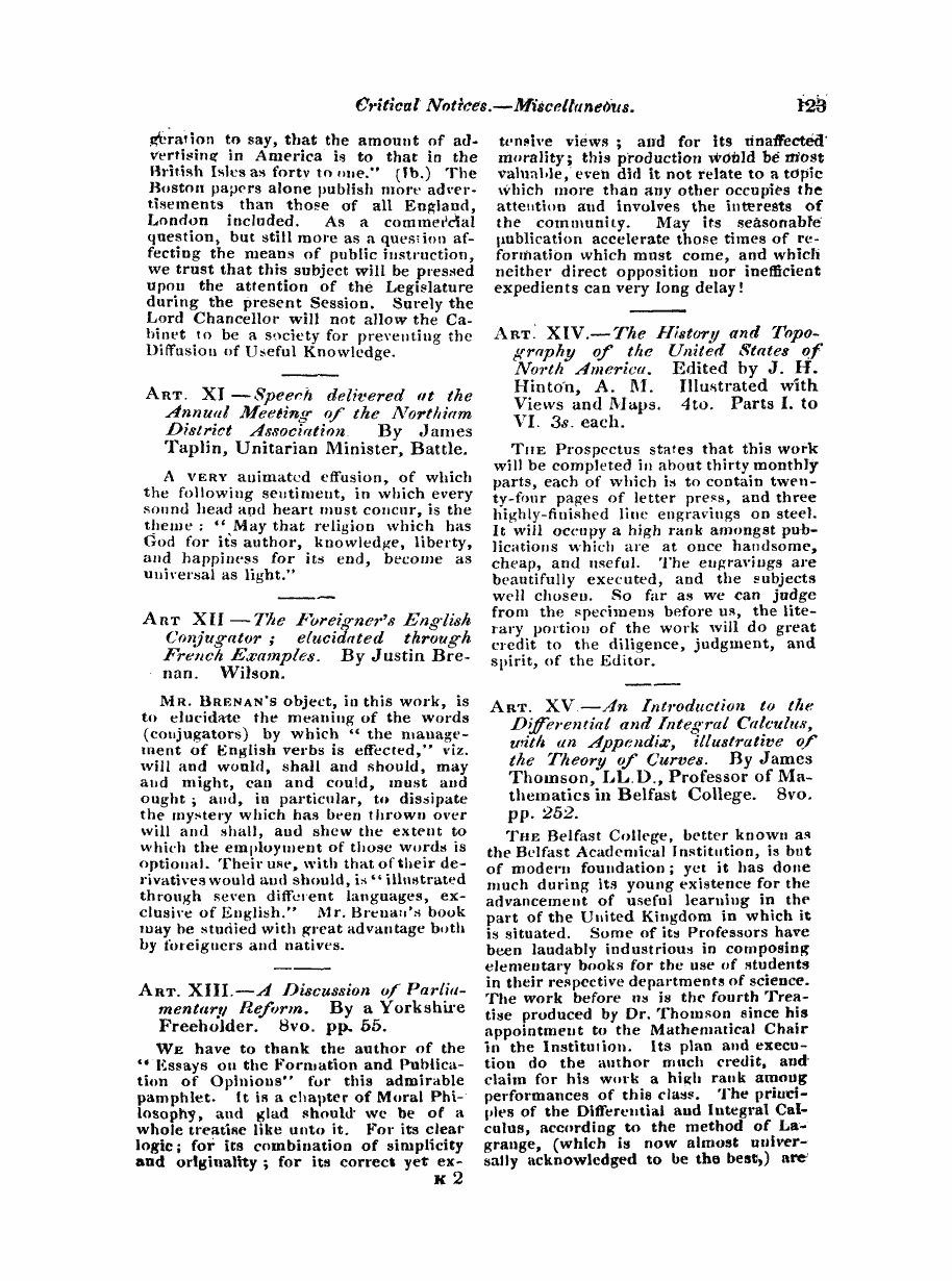 Monthly Repository (1806-1838) and Unitarian Chronicle (1832-1833): F Y, 1st edition: 51