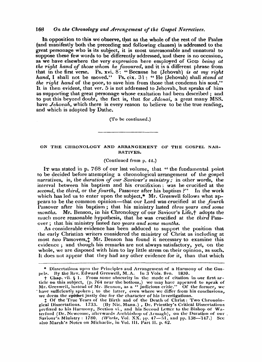 Monthly Repository (1806-1838) and Unitarian Chronicle (1832-1833): F Y, 1st edition - Untitled Article