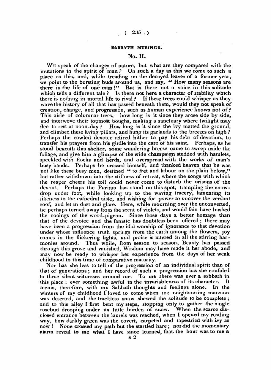 Monthly Repository (1806-1838) and Unitarian Chronicle (1832-1833): F Y, 1st edition - Untitled Article