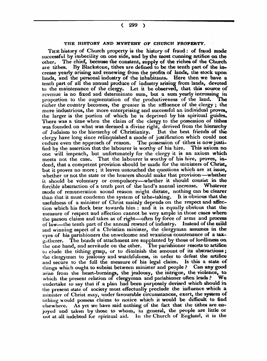 Monthly Repository (1806-1838) and Unitarian Chronicle (1832-1833): F Y, 1st edition - Untitled Article