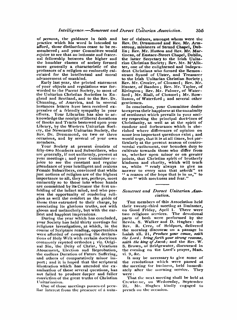 Monthly Repository (1806-1838) and Unitarian Chronicle (1832-1833): F Y, 1st edition: 67