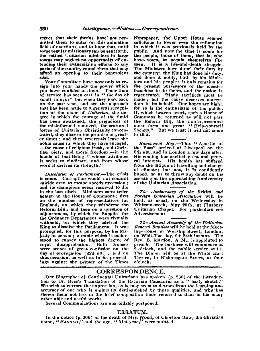 Monthly Repository (1806-1838) and Unitarian Chronicle (1832-1833): F Y, 1st edition - ^ Ri * I'\ '"7i ""' *'" '-* -' L T*T "T"'" I '* T 1*^*"P ' *'' '" Y~~~ ¦*¦*¦¦¦ ....... . -^ .. . .I .. ^^ .. .._.. Nm ¦¦¦ ¦¦ .., ^ -.,¦¦ . . ¦ ¦ . ., ._.. . ¦¦ ¦¦¦,¦._ —• Correspondence.