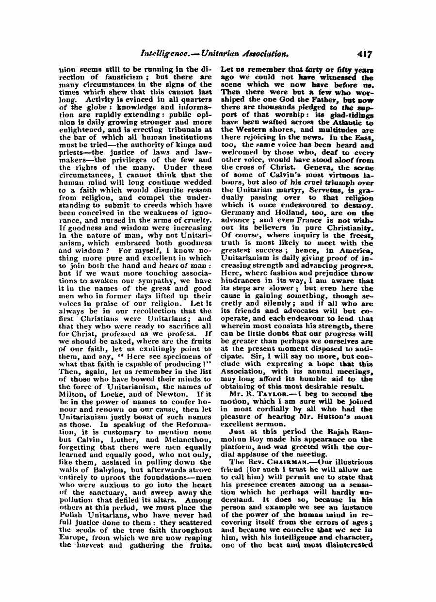 Monthly Repository (1806-1838) and Unitarian Chronicle (1832-1833): F Y, 1st edition - Untitled Article