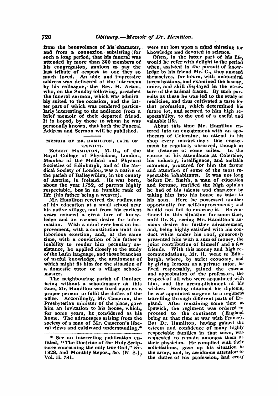 Monthly Repository (1806-1838) and Unitarian Chronicle (1832-1833): F Y, 1st edition - Untitled Article