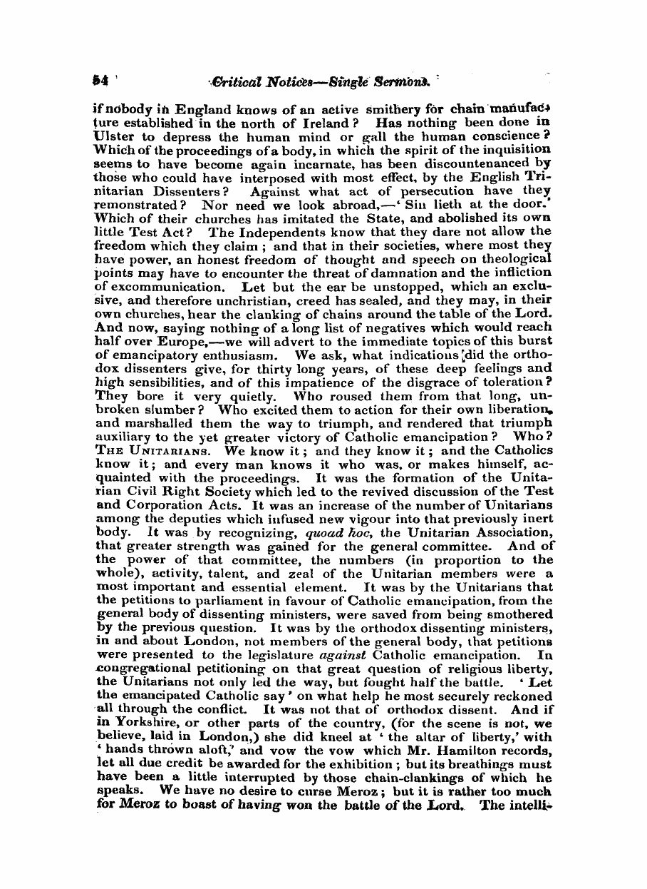 Monthly Repository (1806-1838) and Unitarian Chronicle (1832-1833): F Y, 1st edition - Untitled Article