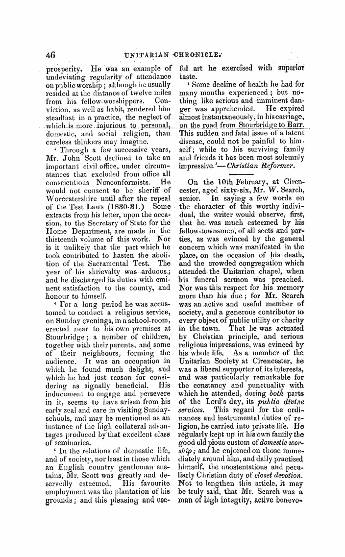 Monthly Repository (1806-1838) and Unitarian Chronicle (1832-1833): F Y, 1st edition - Untitled Article