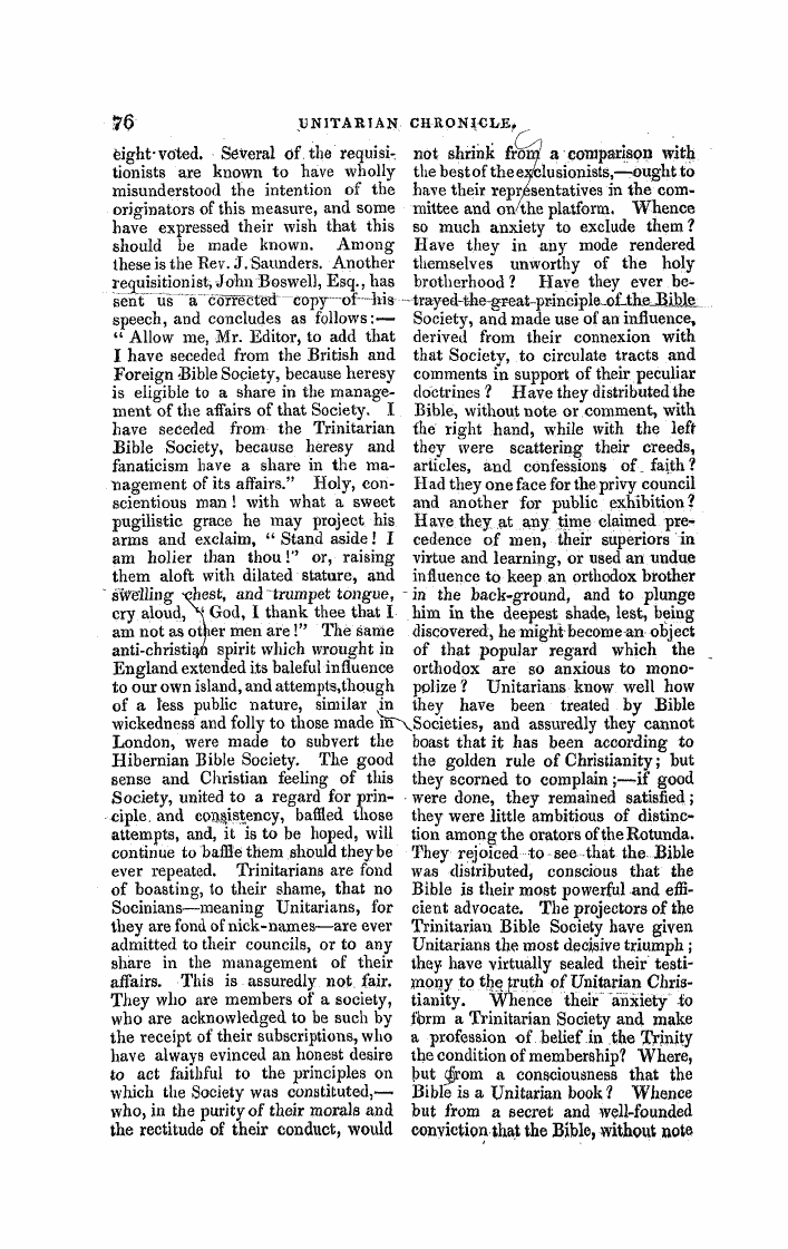 Monthly Repository (1806-1838) and Unitarian Chronicle (1832-1833): F Y, 1st edition - Untitled Article