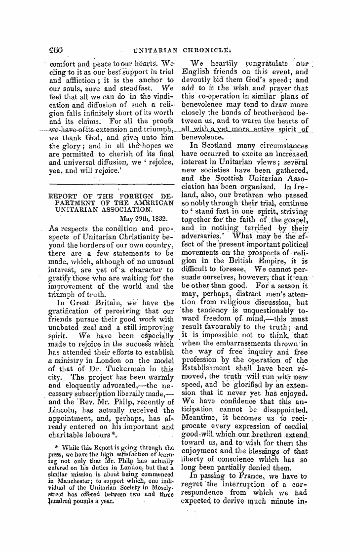 Monthly Repository (1806-1838) and Unitarian Chronicle (1832-1833): F Y, 1st edition - Report Of The Foreign Department Of Tee American Unitarian Association.