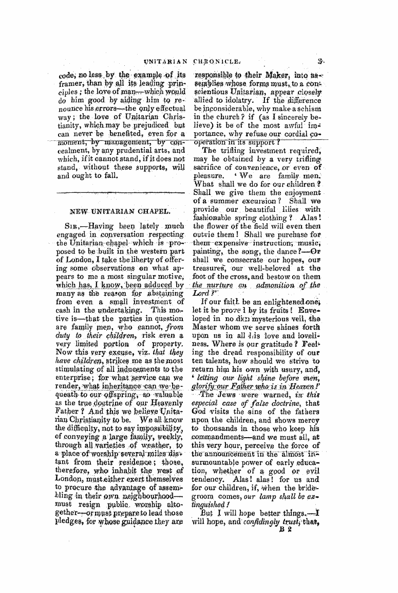 Monthly Repository (1806-1838) and Unitarian Chronicle (1832-1833): F Y, 1st edition - New Unitarian Chapel;