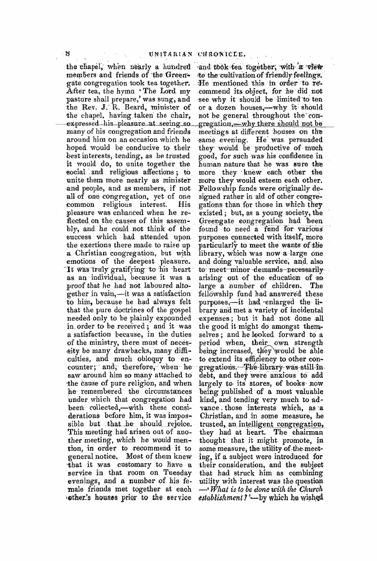 Monthly Repository (1806-1838) and Unitarian Chronicle (1832-1833): F Y, 1st edition: 8