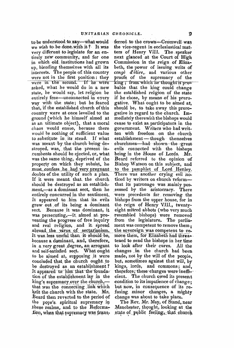 Monthly Repository (1806-1838) and Unitarian Chronicle (1832-1833): F Y, 1st edition - Untitled Article