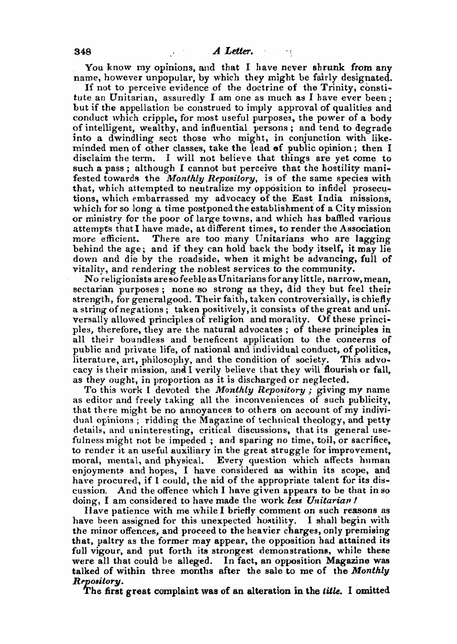 Monthly Repository (1806-1838) and Unitarian Chronicle (1832-1833): F Y, 1st edition - Untitled Article