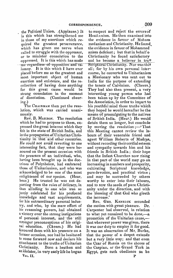 Monthly Repository (1806-1838) and Unitarian Chronicle (1832-1833): F Y, 1st edition - Untitled Article