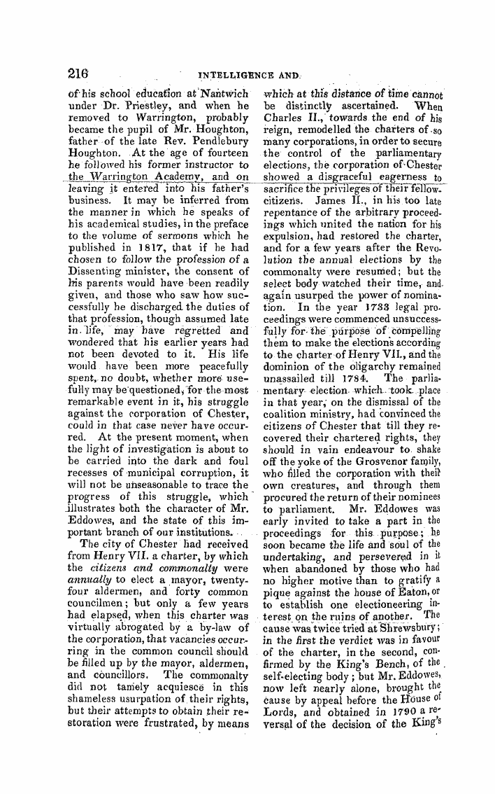 Monthly Repository (1806-1838) and Unitarian Chronicle (1832-1833): F Y, 1st edition - Untitled Article