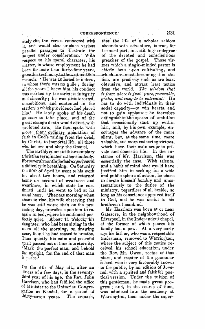 Monthly Repository (1806-1838) and Unitarian Chronicle (1832-1833): F Y, 1st edition - Untitled Article