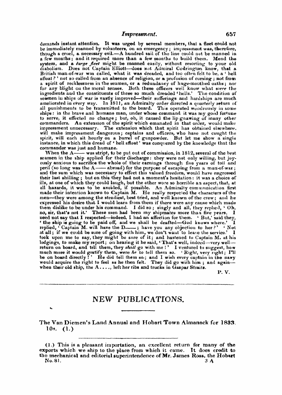 Monthly Repository (1806-1838) and Unitarian Chronicle (1832-1833): F Y, 1st edition - Untitled Article