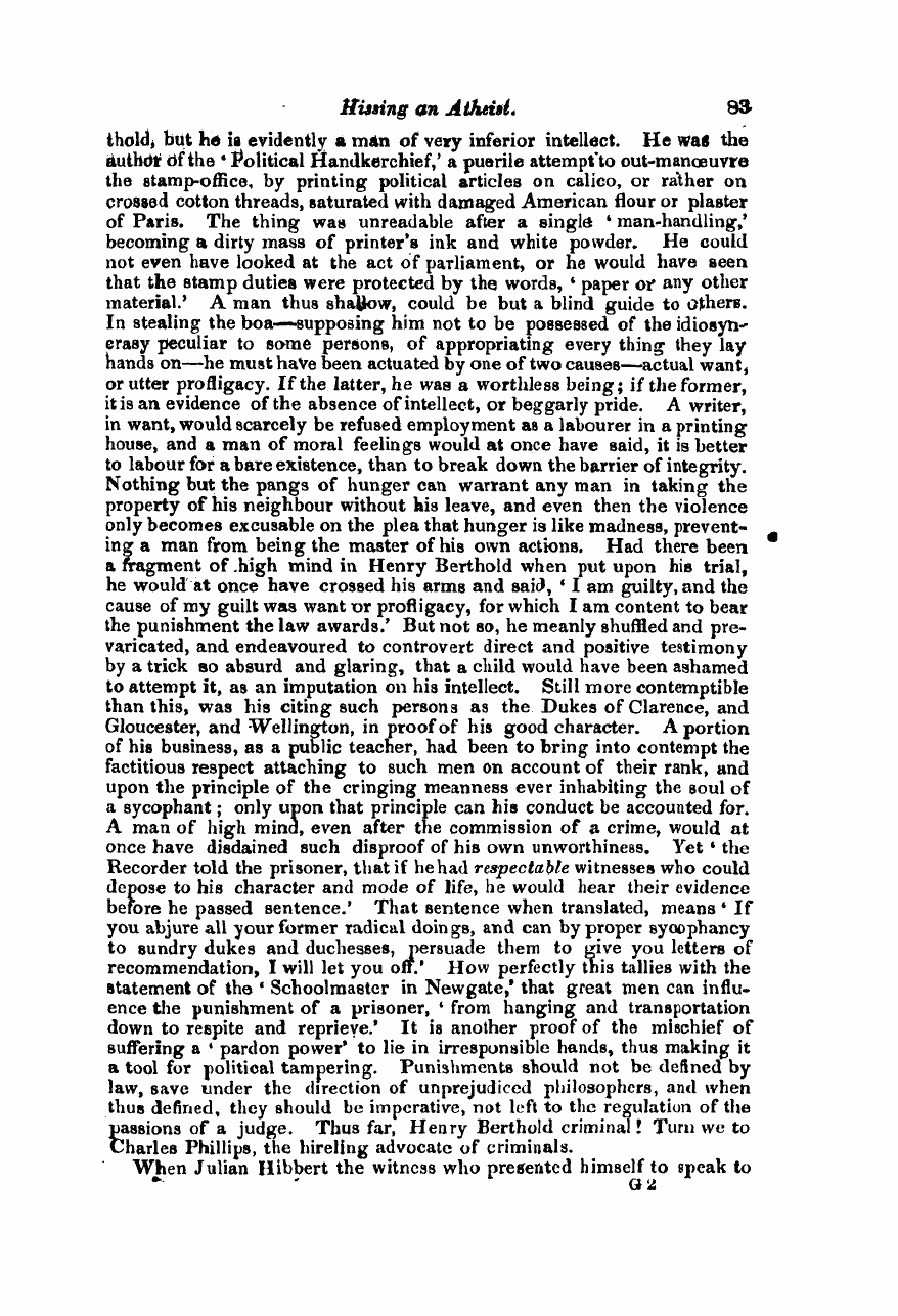 Monthly Repository (1806-1838) and Unitarian Chronicle (1832-1833): F Y, 1st edition: 85