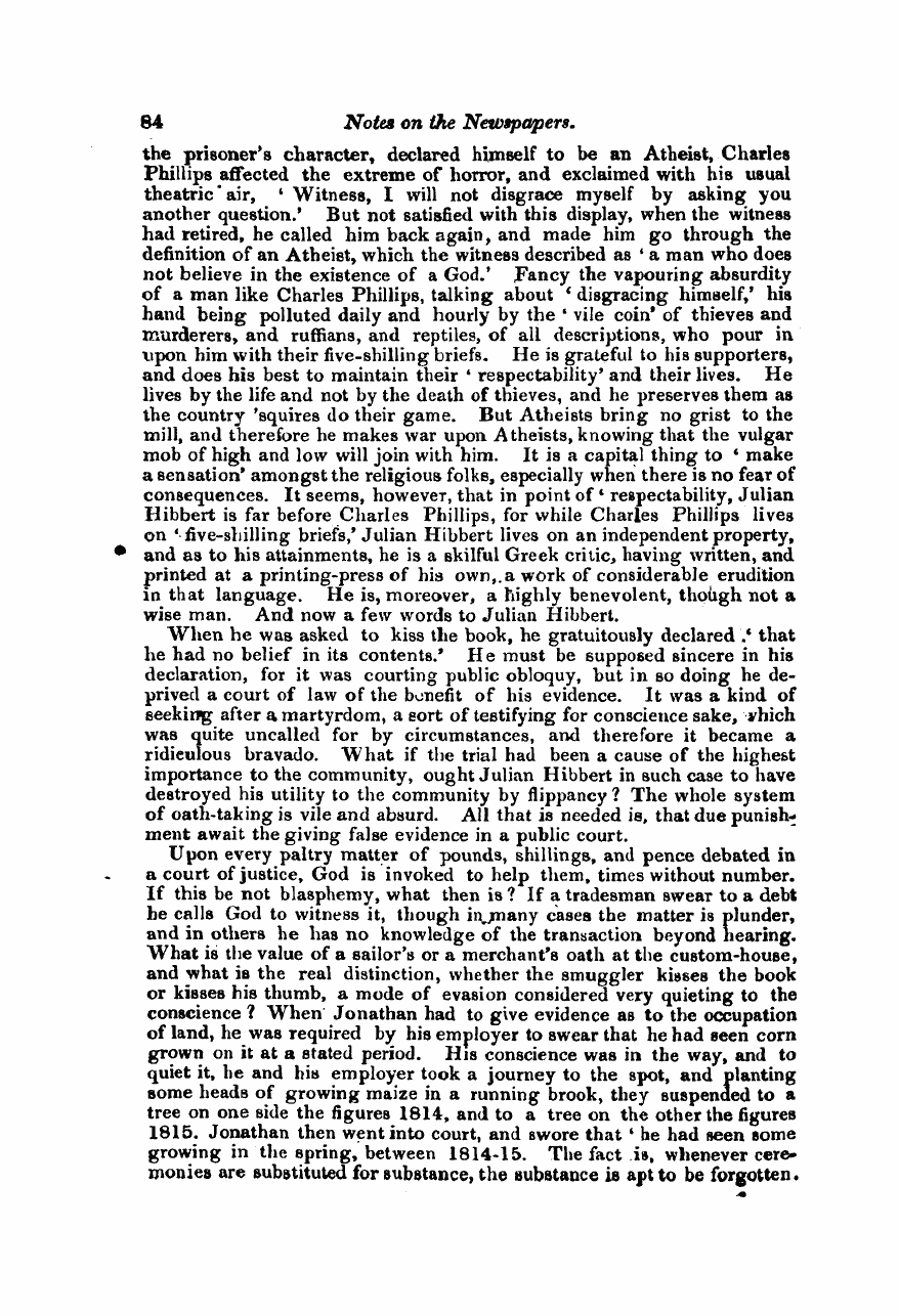 Monthly Repository (1806-1838) and Unitarian Chronicle (1832-1833): F Y, 1st edition - Untitled Article