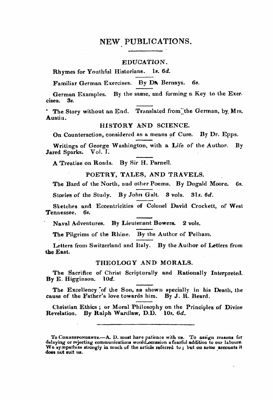 Monthly Repository (1806-1838) and Unitarian Chronicle (1832-1833): F Y, 1st edition - Untitled Article