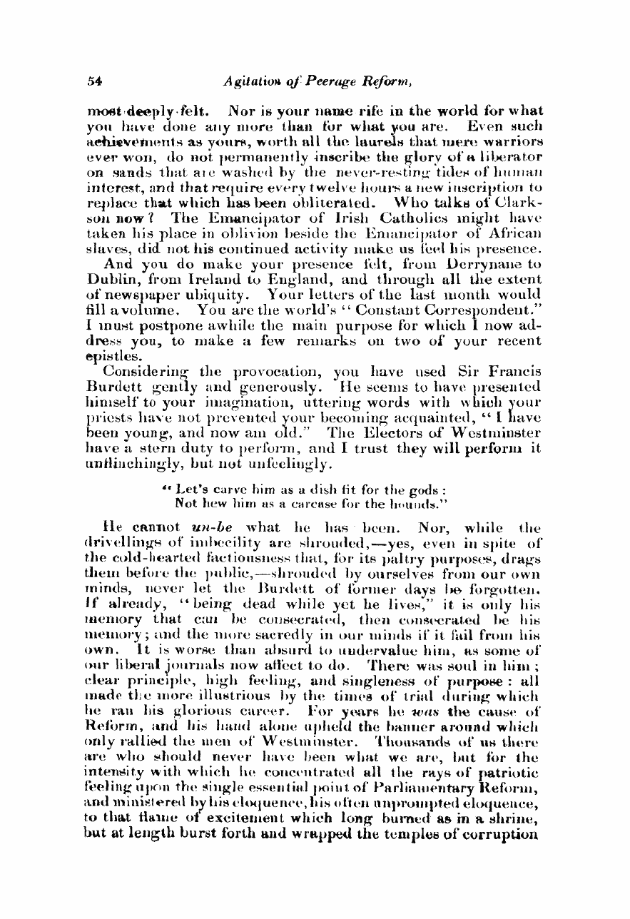 Monthly Repository (1806-1838) and Unitarian Chronicle (1832-1833): F Y, 1st edition: 54