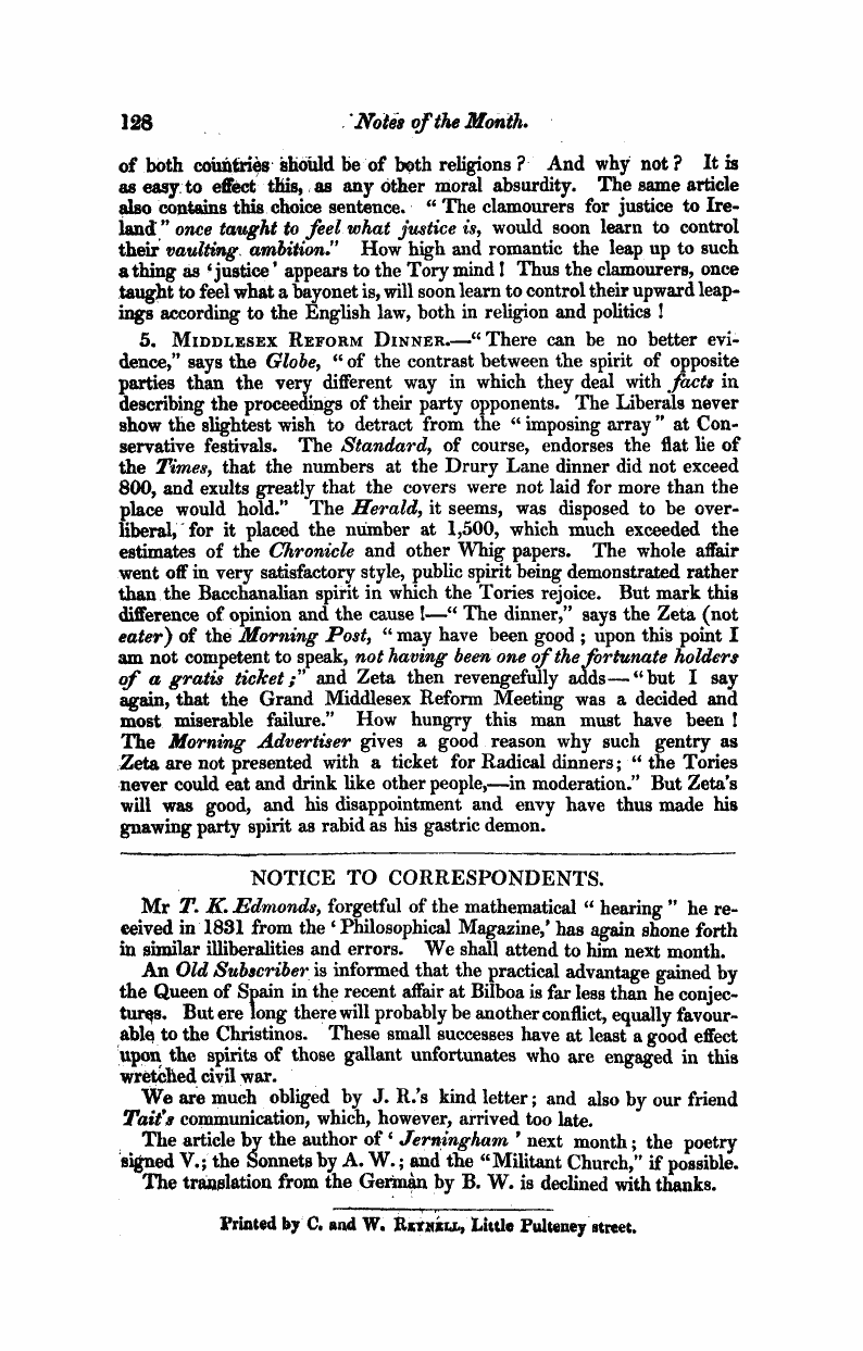 Monthly Repository (1806-1838) and Unitarian Chronicle (1832-1833): F Y, 1st edition - Untitled Article