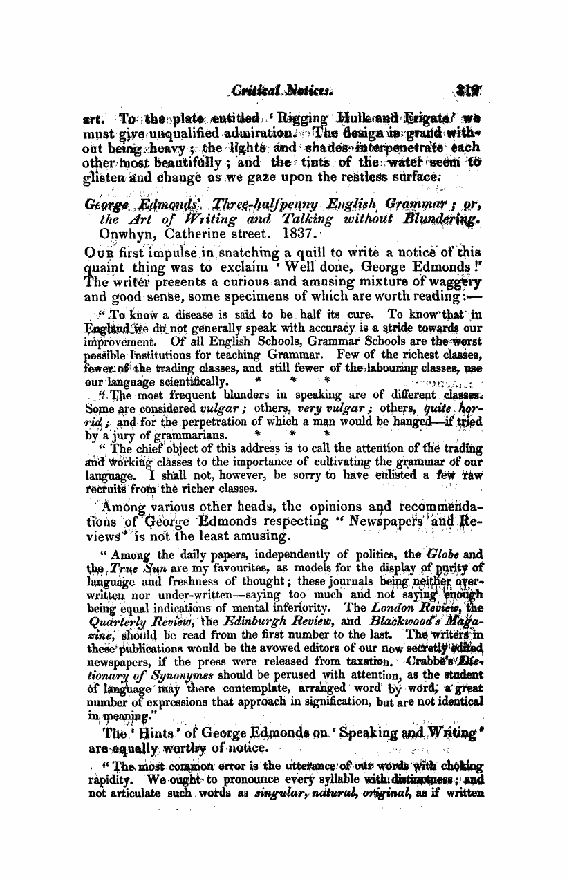 Monthly Repository (1806-1838) and Unitarian Chronicle (1832-1833): F Y, 1st edition - Untitled Article