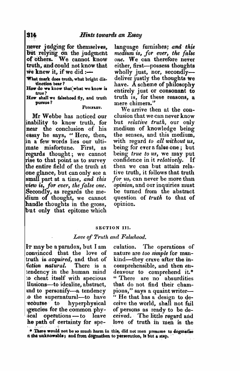 Monthly Repository (1806-1838) and Unitarian Chronicle (1832-1833): F Y, 1st edition - Untitled Article