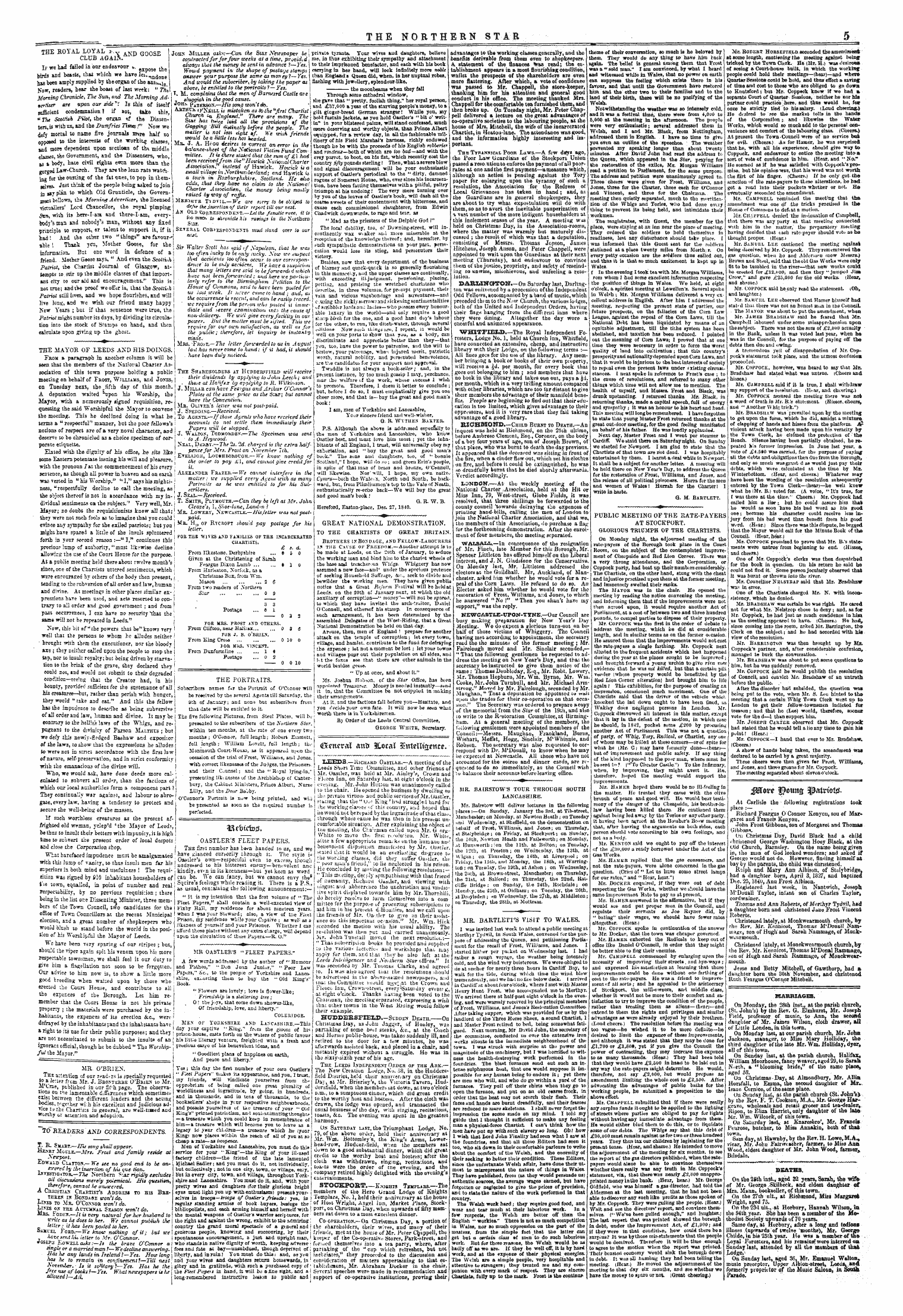Northern Star (1837-1852): jS F Y, 2nd edition - General Att& 5locai Fofteutacuct.