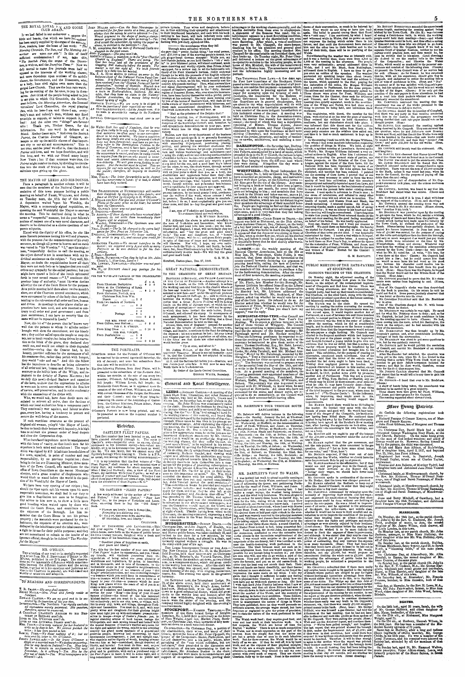 Northern Star (1837-1852): jS F Y, 2nd edition: 5