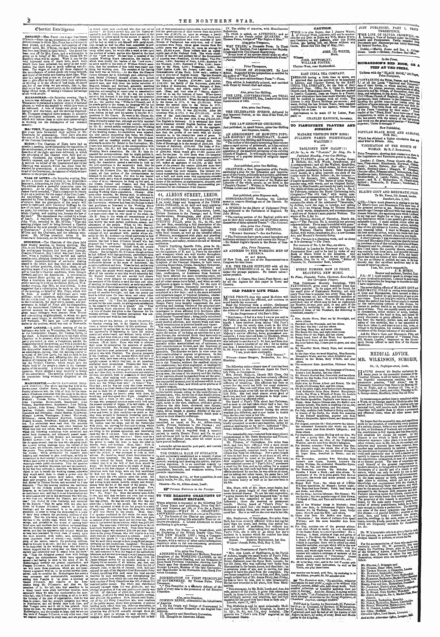 Northern Star (1837-1852): jS F Y, 2nd edition - 44. Alrtotv Street. Leeds. «¦