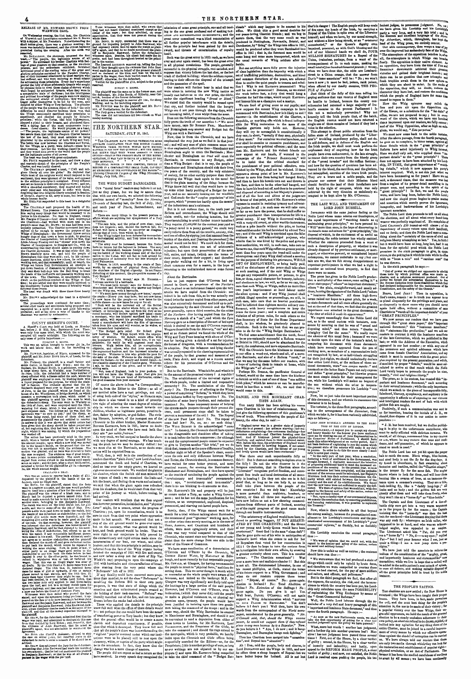 Northern Star (1837-1852): jS F Y, 2nd edition - Untitled Article