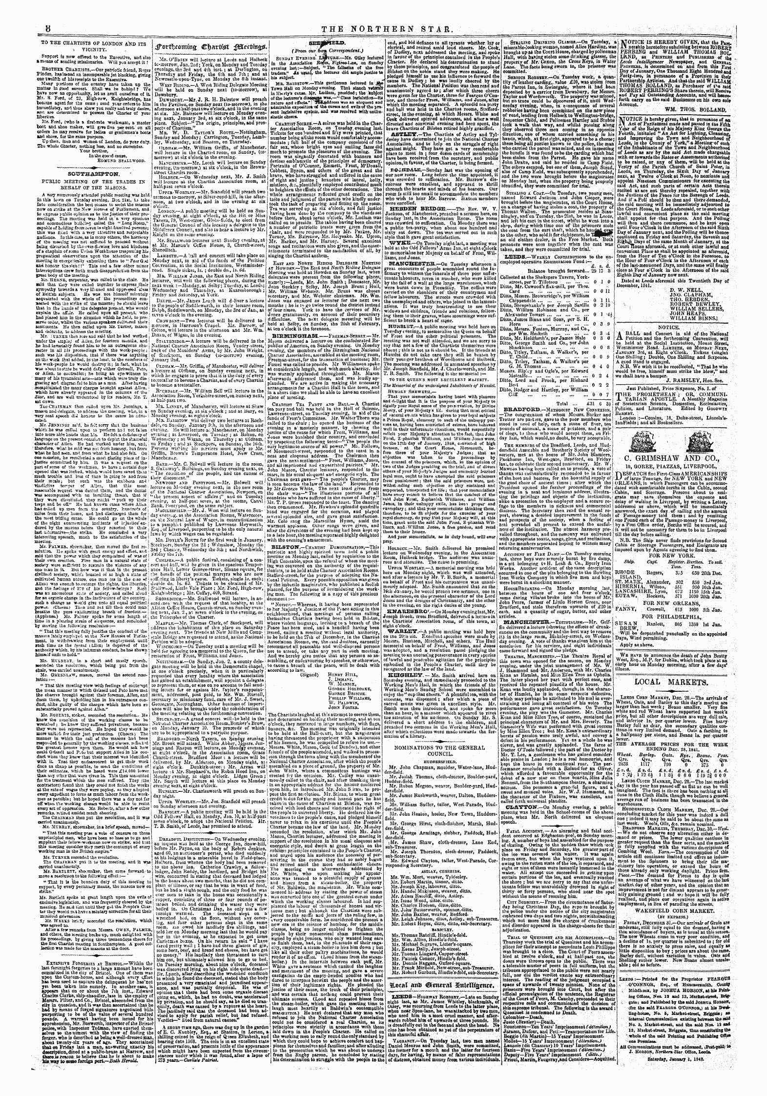 Northern Star (1837-1852): jS F Y, 2nd edition - &Otal Mof &Lt;Bnmerai Wittxli^Enct.