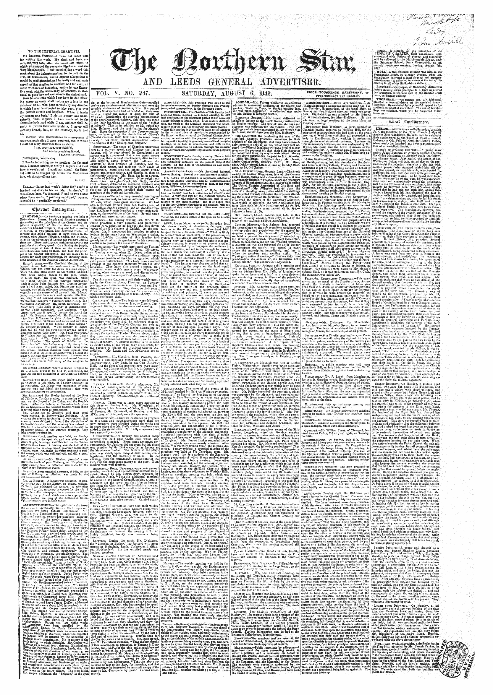 Northern Star (1837-1852): jS F Y, 2nd edition - To The Imperial Chartists.