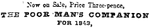 }Cow on Sale, Price Three-pence, THE FOOB MANS COMPANION FOR 1843 ,