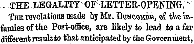 . THE LEGALITY OF LETTER-OPENING.' The r...
