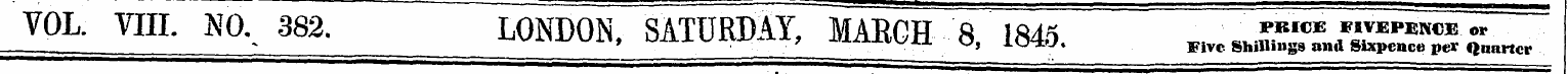 VOL. VIII. NO. 382. LONDON, SATURDAY, MA...