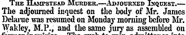 The Hampstead Murder.—Adjourned Inquest....