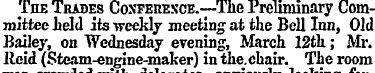 The Trades Conference.—The Preliminary C...