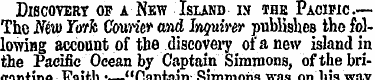 Discovert of a New Island in the Pacific...