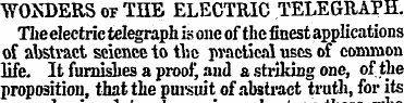 WONDERS of THE ELECTRIC TELEGRAPH. Theel...