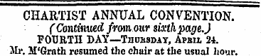 CHARTIST ANNUAL CONVENTION. (Continued f...