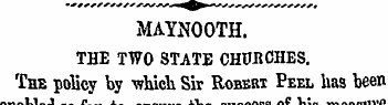 MAYNOOTH. THE TWO STATE CHUBCHES. The po...